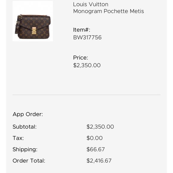 POCHETTE MÉTIS LOUIS VUITTON BOUGHT ON FASHIONPHILE DATA CODE SD1198 - Picture 12 of 12
